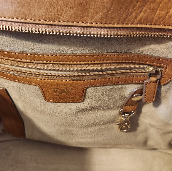 RARE! Anya Hindmarch London Luxe Satchel Handbag in Camel Leather - Picture 12 of 16